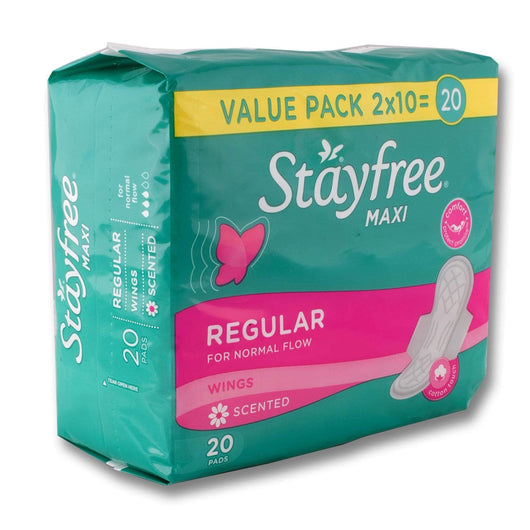 Stayfree, Maxi Pads with Wings Value Pack 20's - Regular - Cosmetic Connection