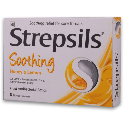 Strepsils, Strepsils Soothing Throat Lozenges 8's - Cosmetic Connection